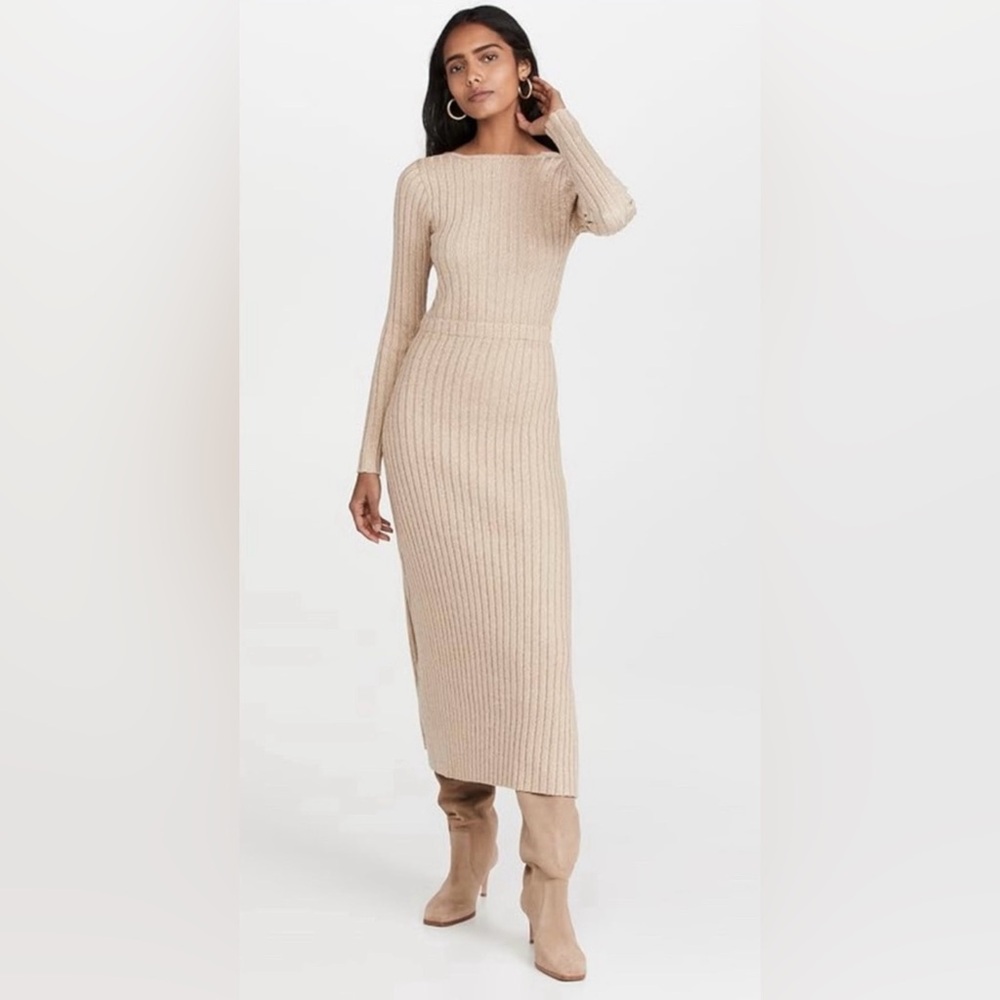 Lioness Main Squeeze Midi Dress Oatmeal Size XS